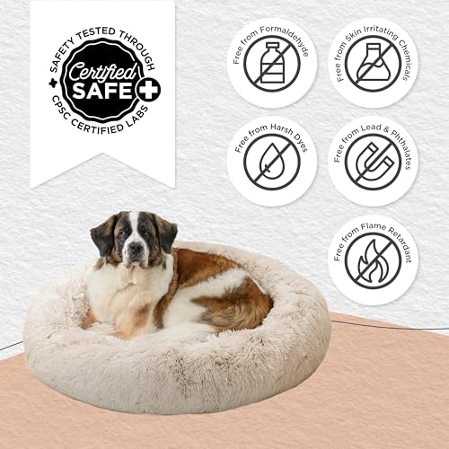 Image of Best Friends by Sheri Original Calming Donut Dog Bed, Taupe, XL, 45 inch