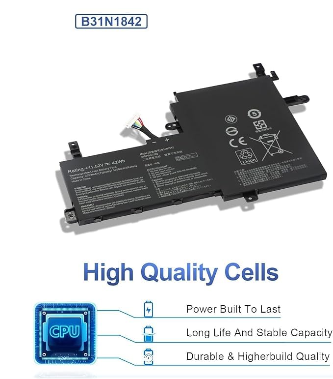Image of B31N1842 Laptop Battery for Compatible Asus Vivobook S15 S531FA K513EQ KM513UA M513IA X513EQ X513EP X513EA Series Laptop 0B200-03440000 0B200034 400000 B31BmE1 Laptop Battery