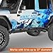 Hooke Road Wrangler JK Rock Slider Nerf Bars Running Boards for 2007-2018 Jeep Wrangler JK Unlimited 4 Door (Pair)