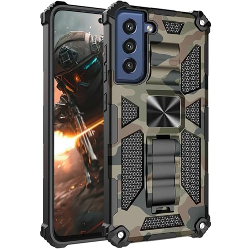 Ysnzaq Coque pour Samsung Galaxy S21 FE, [Military Grade] Camouflage Design Housse Étui Renforcée Antichoc Anti-Chute Bumper Case pour Samsung Galaxy S21 FE...
