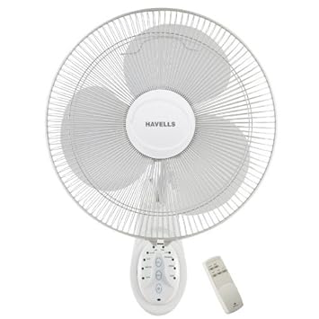 Havells Platina with Remote 400mm Wall Fan (White)