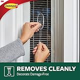 Command Clear Medium Hooks, 2 Hooks + 4 Adhesive Strips - Outdoor Use - Transparent - Adhesive Hooks for Hanging Christmas Decorations Damage Free - Image 5