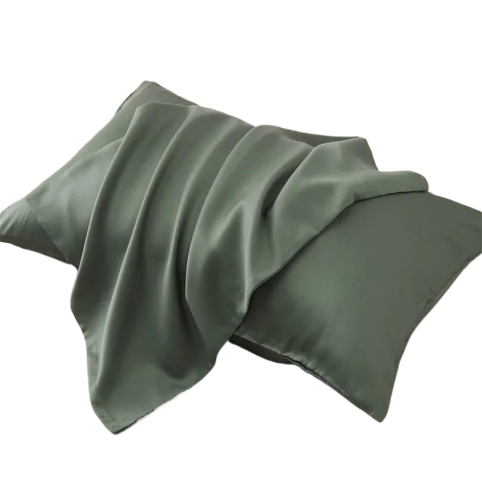 Silk Pillowcase 2pcs Fiber Pillowcase.Silky Cool Feeling Pillow Cases Breathable Solid Pillow Cover For Home Summer 48 * 74cm