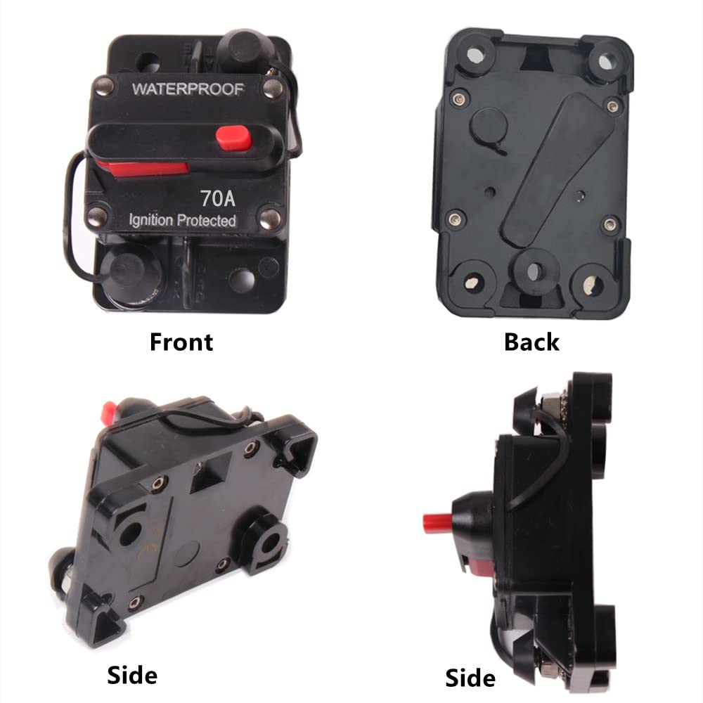 Stroomonderbrekerzekering Reset 12-48V DC Compatibele autoboot Auto waterdicht,250A