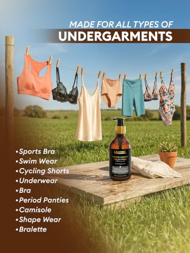 Image of Undergarment Liquid Wash | pH Balanced Formulation | Cashmere Woods Fragrance | Made for Delicate Fabric like Lingerie, Remove Menstrual Stains, Sweat & Body Odor | Bio Wash | 300 ml