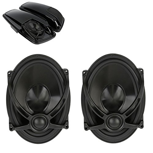 XFMT bocinas 5x7 pulgadas para tapas de alforja compatibles con Harley Davidson Touring Road King Glide FLT FLH FLHR 1994-2023 miniatura 2