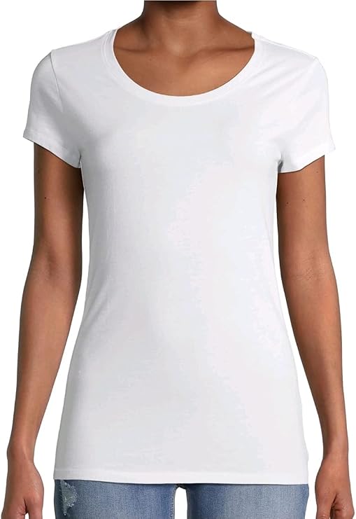 No Boundaries Juniors Arctic White Round Neck T-Shirt - Medium