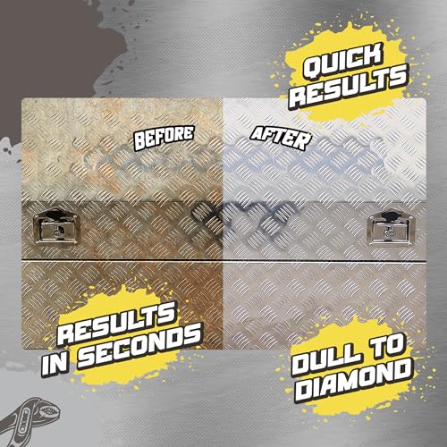 Salty Captain Aluminum Cleaner & Restorer - (32 fl oz) Instant Aluminum Brightener Deep Metal Cleaning for Marine Boats, Automotive, Pontoons Stain Remover to Combat Oxidation & Corrosion