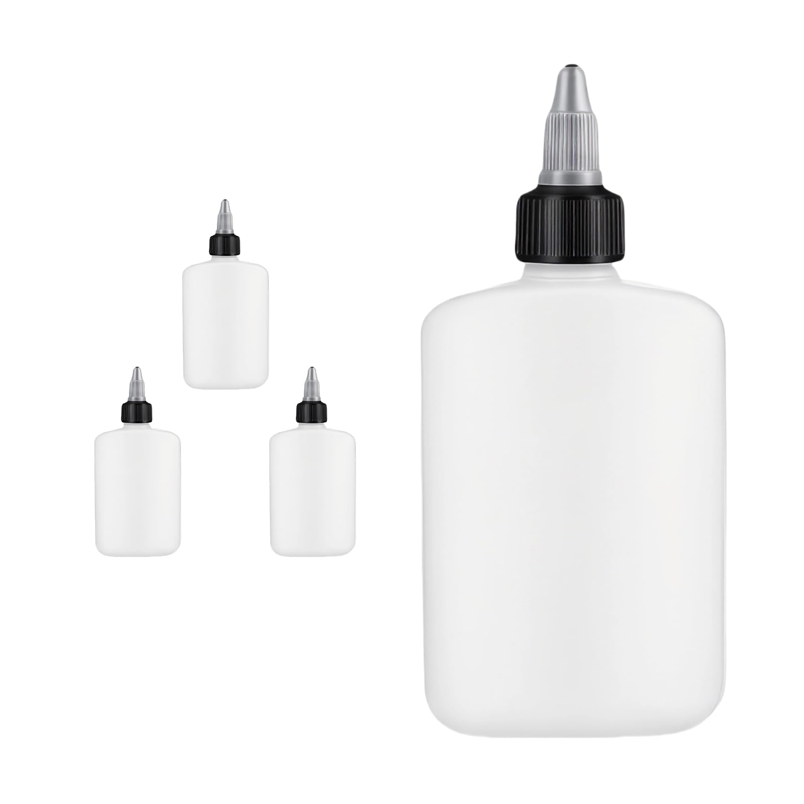 Kalttoy 3 4-Pack 120ML HDPE Liquid Dispensers Leak-Proof Design with Accurate Pour Spouts for Oil & Sauces Storage Liquid Dispensers