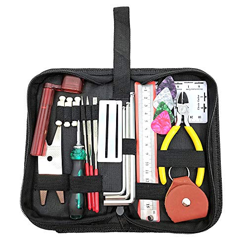 KKmoon 26 Pcs Kit de Ferramentas de Reparação de Guitarra Ukulele Guitarra Acústica Reparação Manute