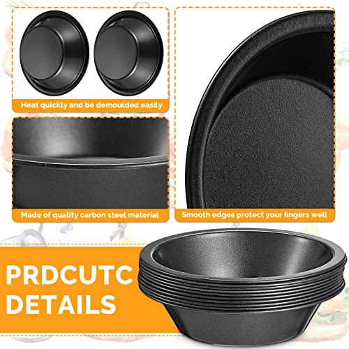 Gandeer 8 Pieces 4 Inch Mini Pie Pan Black Tins Round T Pans For Baking Carbon Steel Pizza Nonstick Plate Small Bakeware Set Oven Air Fryer Cake Bread Meat Dessert #TOP2