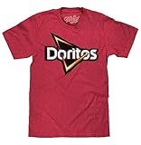 Tee Luv Men's Doritos Shirt - Tortilla Chip Snack Logo T-Shirt, Heather Red, XL
