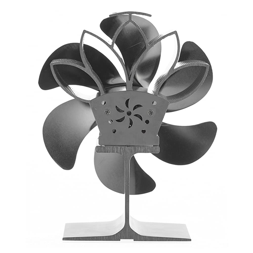 Calentador Estufa con ventilador, chimenea, leña, circulación de aire caliente, 6 aspas, ideal regalo para hogar, familia, estufa, ventilador, funciona con calor, sin necesidad de batería ni
