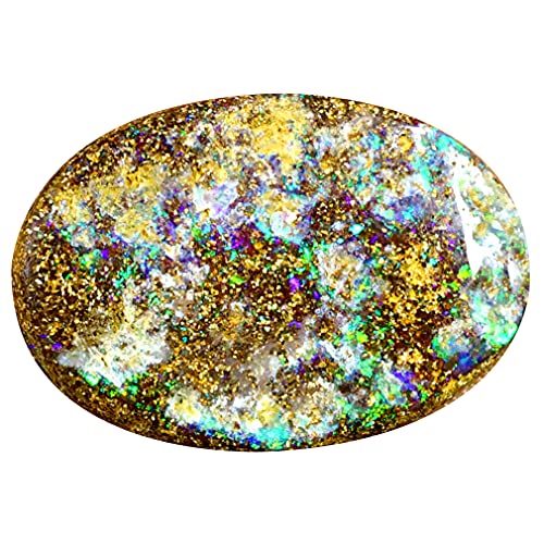 Opale boulder naturelle 6,15 ct, pierre précieuse de forme fantaisie 20 x 14 mm