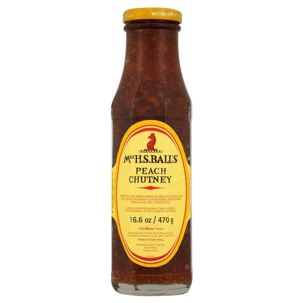 Mrs Ball's Chutney De Durazno 470g Paquete de 2