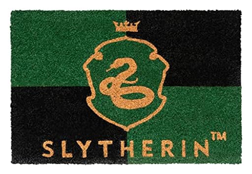 Grupo Erik Felpudo Harry Potter Slytherin - Felpudo Entrada casa Antideslizante 40 x 60 cm - Alfombra Entrada casa Exterior - Fabricado en Fibra de Coco - Productos con Licencia Oficial | Ya disponible en tu tienda friki favorita! En mundofriki.es!