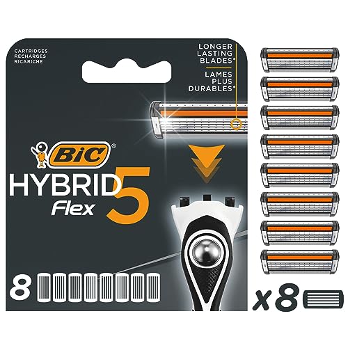 BIC Hybrid 5 Flex Cuchillas de Afeitar Hombre, Paquete...