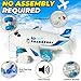KIDSTHRILL Kids Airplane Toy for Boys & Girls. Set of Three Toy Airplanes with Flashing Lights, Music & Airplane Sound, Push and Go Toy Plane Gift Toys for Toddler Boys 2 3 4 5 6 7 Years Old & up