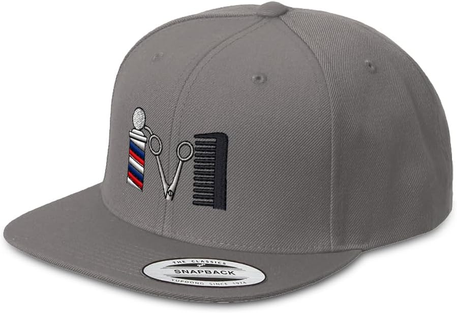 Speedy Pros Snapback Hat for Men Flat Brim Hats Barber Logo Embroidery Embroidered Flat Bill Hat Acrylic