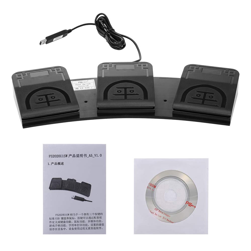 Staright FS2020U1 USB Interruptor de pie Tecla de Control Teclado de computadora Personalizado Pedal de acción para Dispositivos médicos Instrumentos Computadoras Oficina