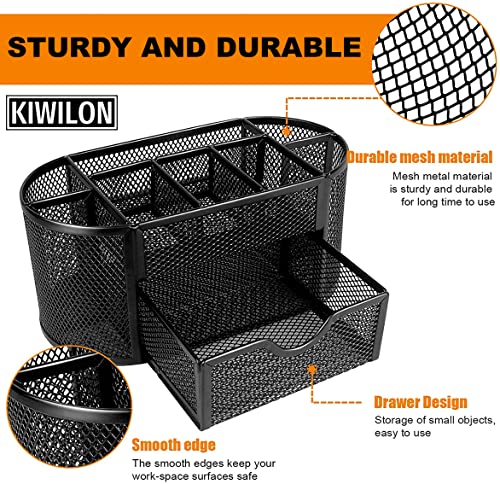 Image of Desk Organizer For Table (Black, 9-COMPARTMENT-OVL)
