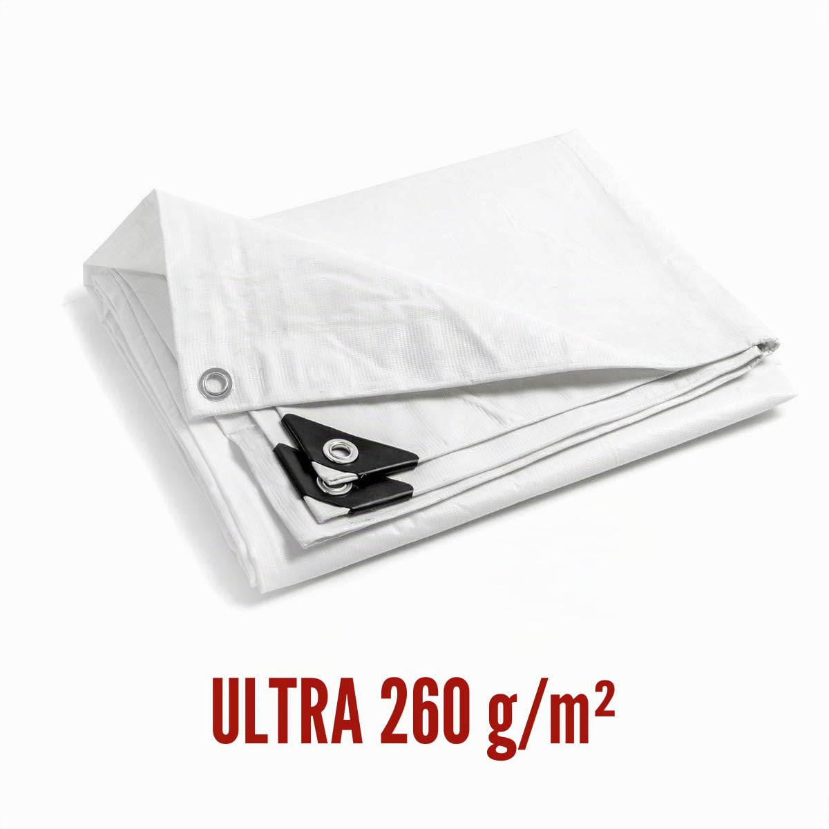 Telo PVC ULTRA 260gr occhiellato copertura impermeabile esterni Bianco 2,5X4m STI