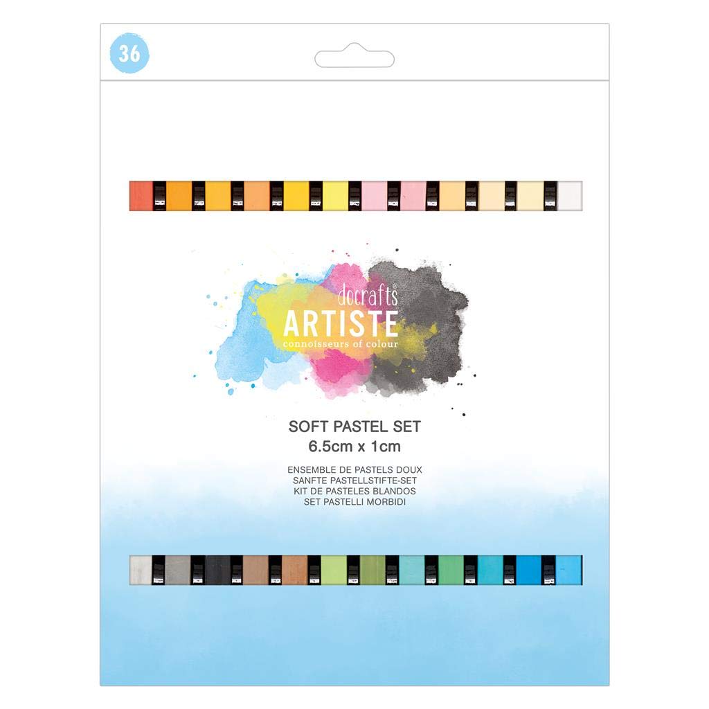 36 x Docrafts Artiste Soft Pastels - Pastel Set of 36 Multi Colours NEW UK