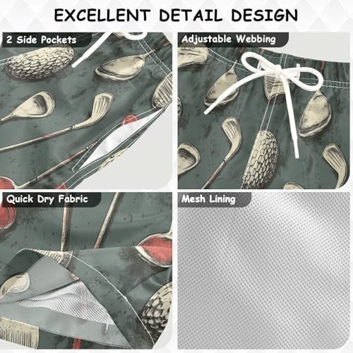 Boccsty Sports Golf Boys Swim Trunks Baby Kids Swimwear Summer Toddler Beach Board Shorts Bathing Suit 2T3