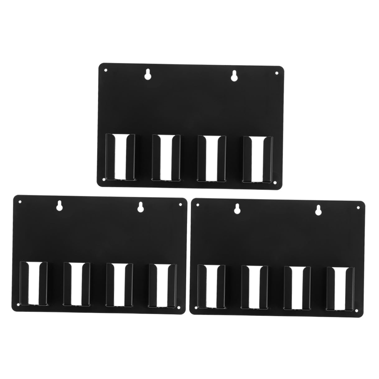 Soporte para Cortapelos Negro de 3 Piezas, Estante de Almacenamiento de Plástico Estructura de Acceso Rápido para Salón y Barbería