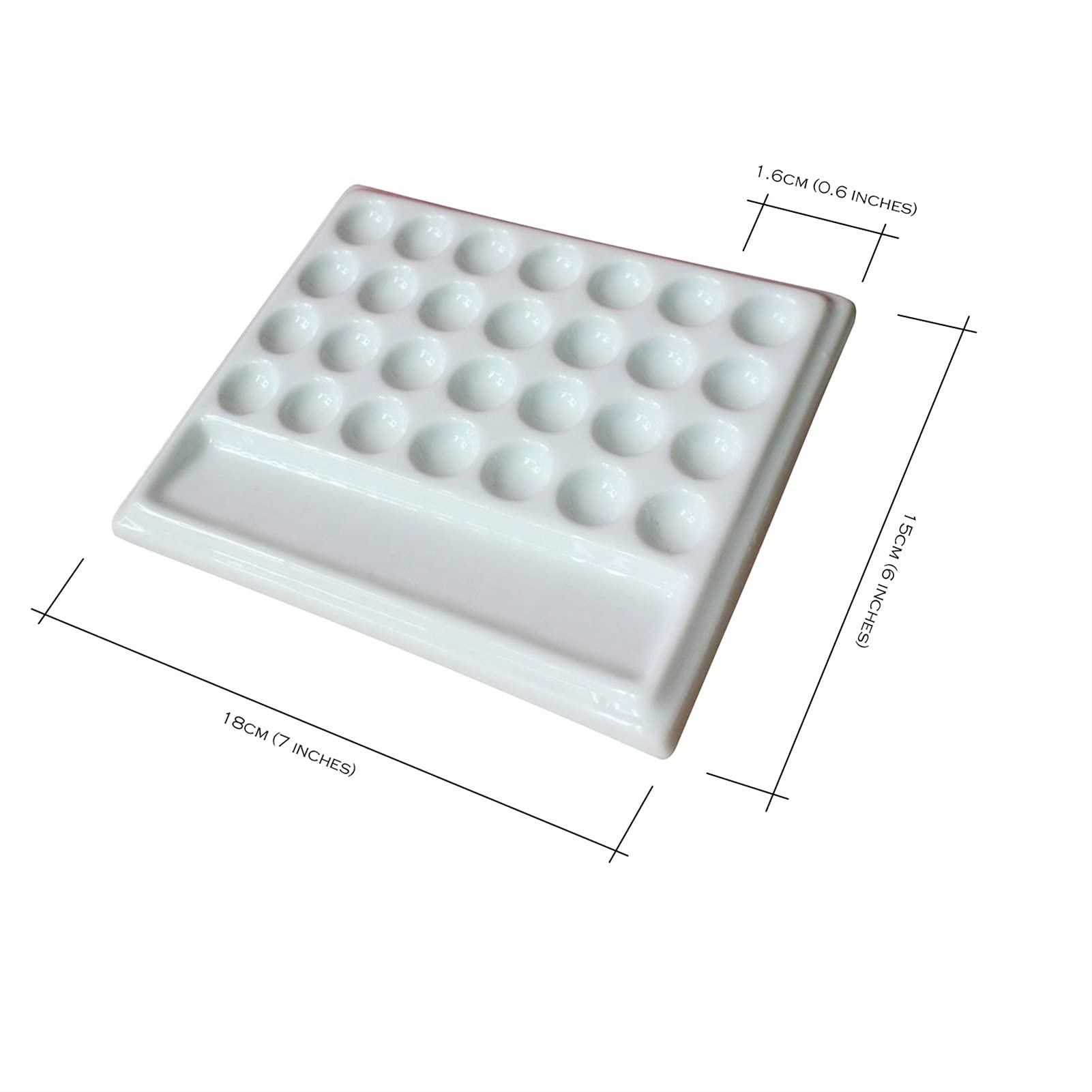 Paleta Artysty Porcelany, 28-otworowa Paleta Farb Akwarelowych, Odpowiednia Do Akwareli, Gwaszu, Malarstwa Olejnego Itp.