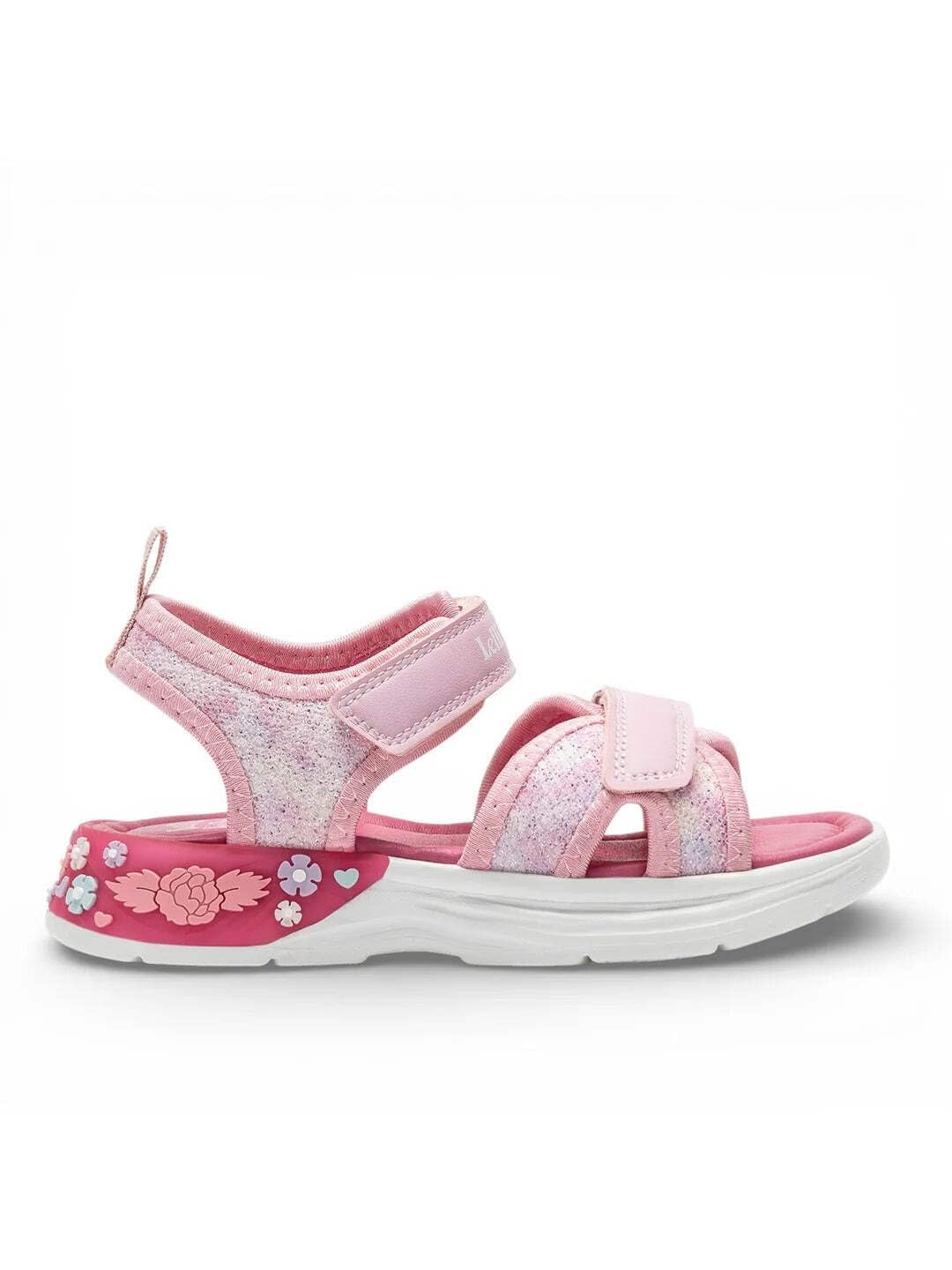 Lelli Kelly Sandalo Rita LKCL5530,Rosa,con Luci LED nel Tallone,Bambina,Suola Ammortizzata,Doppio Strappo