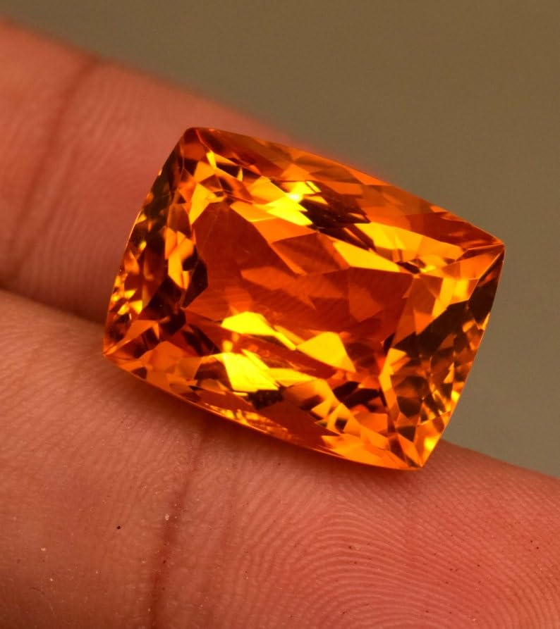 Citrine naturelle taillée en coussin, cadeau idéal pour fabriquer un collier unique - 3