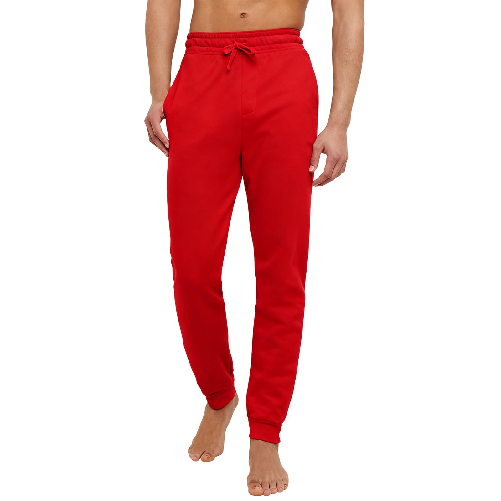 Mens Sweatpants Joggers Tapered Leg Elastic Waist Drawstring with Pockets Casual Athletic Lounge Workout Sweat Pants