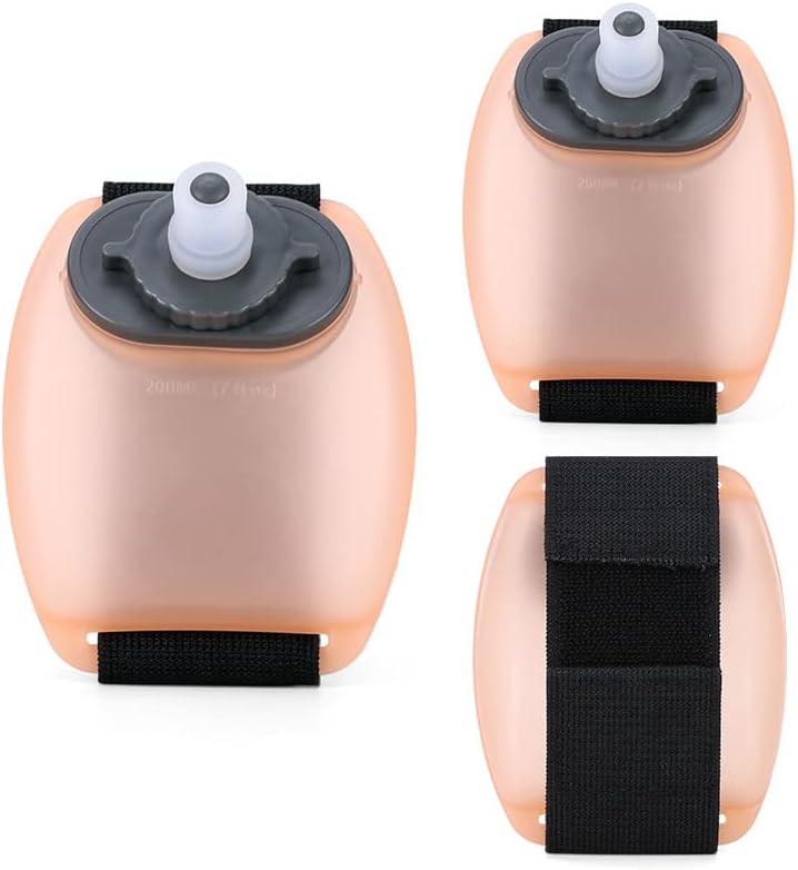 200ml Outdoor Running Wrist Water Bottle Fitness Cycling Sports Water Cup Marathon Hydration Portable Water Bottle(Color:Translucent Black)