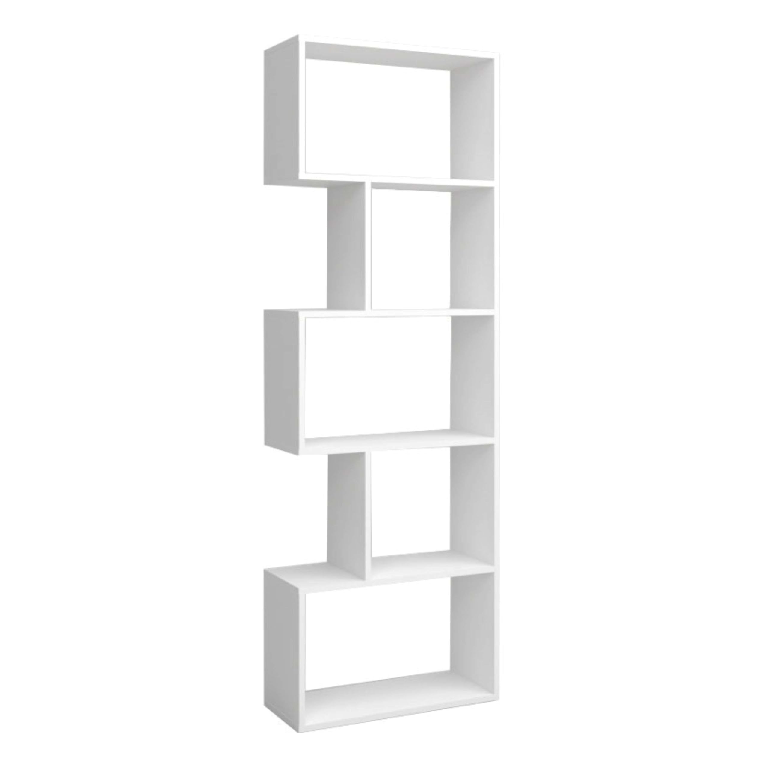Librería Estantería Neón Blanco Mate 5 Estantes 181x60x25 cm