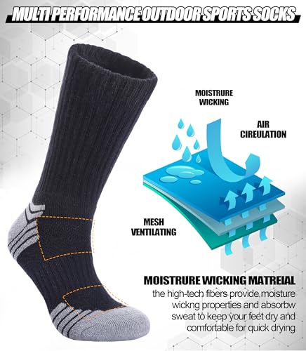 Merino Wool Hiking Socks for Women Men Thermal Winter Warm Boot Socks Athletic Work Cozy Cushion Socks 5 Pairs4
