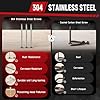 #10x3 Inch 304 Stainless Steel Deck Screws 500 PCS - Corrosion-Resistant Outdoor Wood Fasteners for Fences, Decks, Wood Project - T25 Star Drive Bit #3