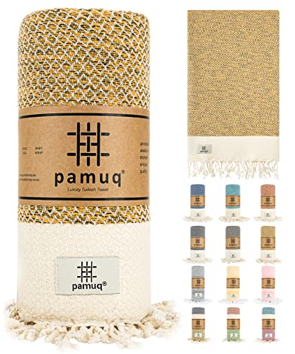 pamuq® Strandtuch XXL – Hamamtuch, Saunatuch, Badetuch & Duschtuch aus Baumwolle, handgemacht, leicht, saugstark, schnelltrocknend… – Ansicht 1
