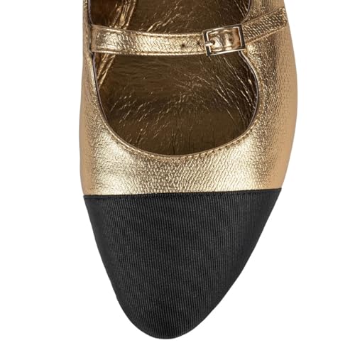 miss left Women Comfy Two Strap Buckles Flat Mary Janes Round Toe Lovely Party Casual Dress Shoes Size 4-16 US4