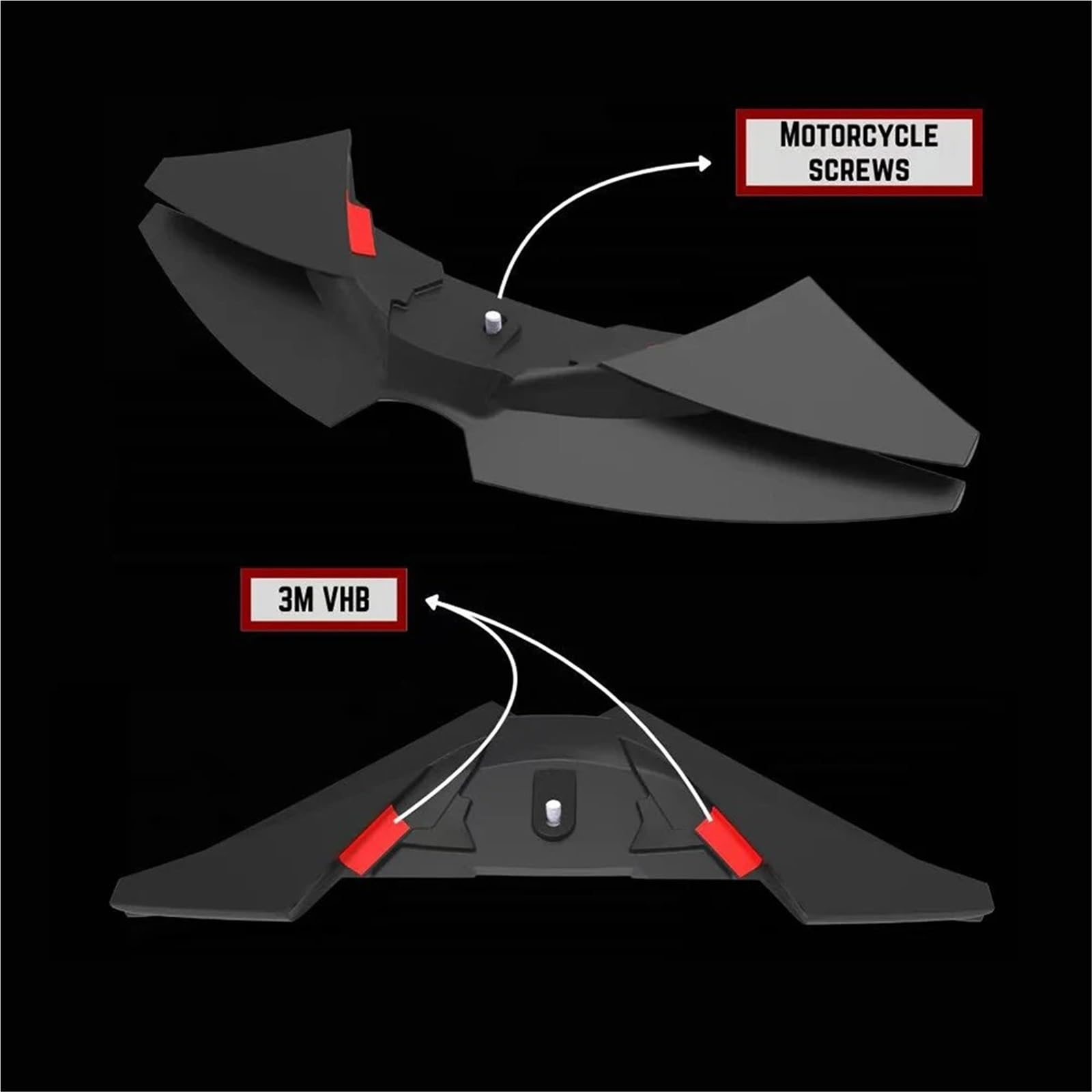 Front Bumper Splitter dachowy Pasuje do MT07 MT 07 2024-2025 przedni spojler motocyklowy winglet deflektor siły docisku