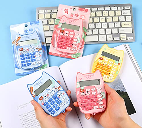 Miedeon Kawaii Portable Calculator Cute Cat Mini Student Portable Computer Small Calculator Calculators For Students Calculators Desktop (Strawberry Pink) #TOP4
