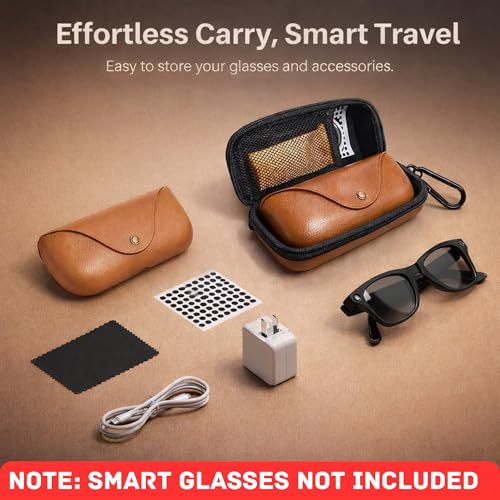 Image of Hard Carrying Case for Ray-Ban Meta Smart Glasses, Accessories Compatible with Meta Ray-Ban Wayfarer, Skyler & Headliner, Protective Travel Storage Box
