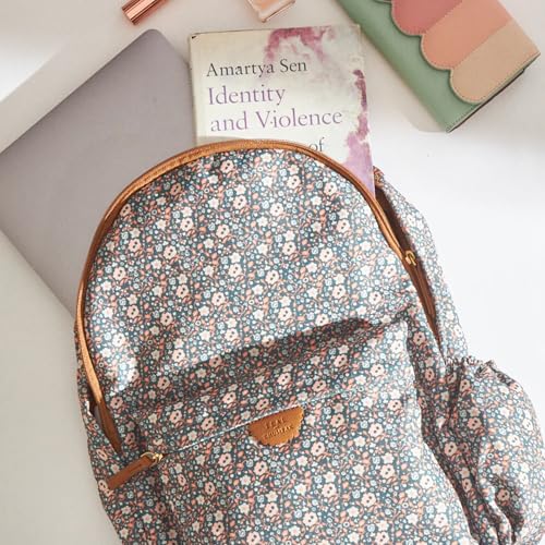 Image of TEAL BY CHUMBAK Laptop Backpack for Women, Stylish Canvas Bag for College, Office, School and Travel, Fits 15-Inch Laptop, Lightweight and Durable with Organizer