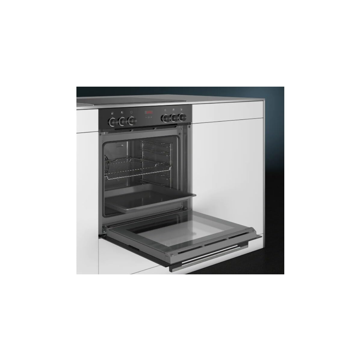Siemens iQ300 EQ211KA10 Herd-Glaskeramik-Kochfeld-Kombination 59,4 cm 3D-Heißluft Plus Schnellaufheizung