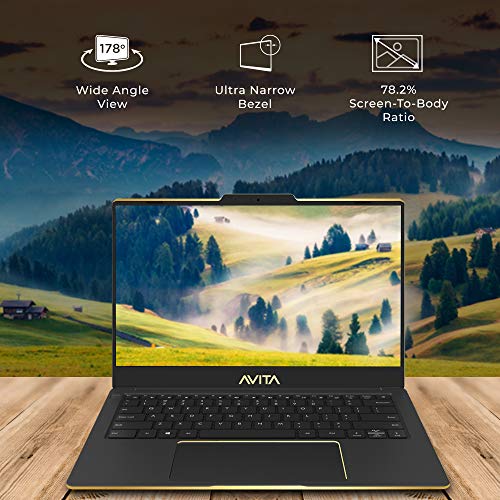 Image of AVITA Liber NS14A8INF561-PAF Special Edition Intel 10th Gen Core i5-10210U 14 inches(35cm) Gaming, Business Laptop (8GB /512GB SSD /Windows 10 Home /Integrated UHD Graphics, 1.25kg), Golden Matt Black