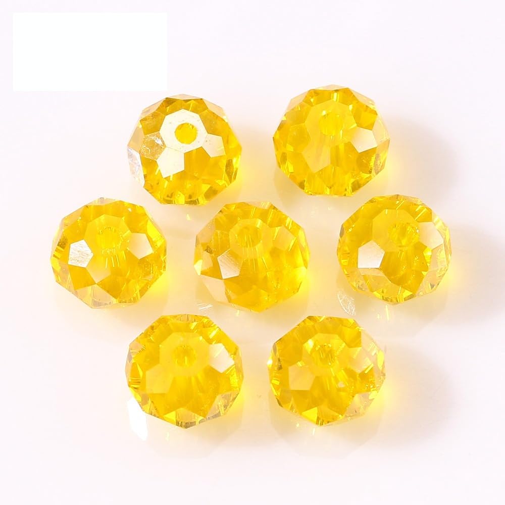 LYVQZPWLRsemillas de vidrio, Cuentas de cristal checas sueltas Rondelle de 4 mm, 6 mm y 8 mm for hacer joyas DIY, cuentas de vidrio facetadas con espaciador de color AB.(Z331AB,8mm)