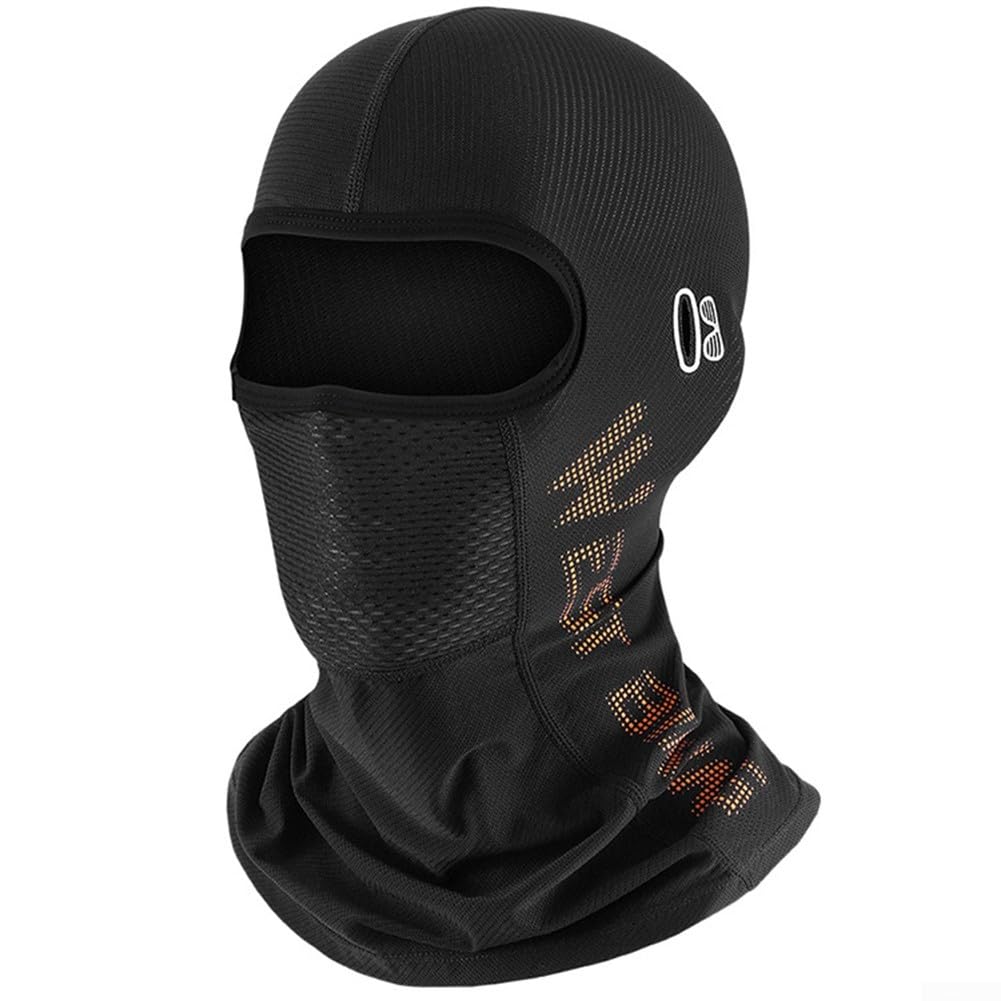 Cagoule noire pour casque de course de kart - Protection UV - En polyester respirant - Compatible avec le cyclisme, le karting, la randonnée, la pêche