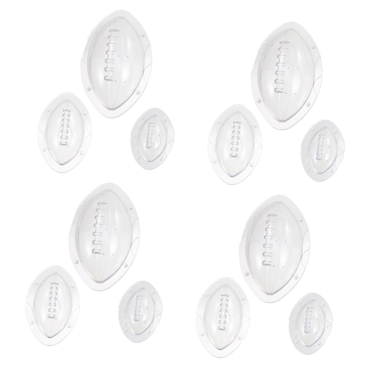 PRETYZOOM 4 Sätze Kuchenformen Bälle Rugbyform Rose Eiswürfelform Kuchenform Fußball Eisform Frostform Kit Sport Rugby Union Fußball Rugbyball Backen Kuchen 3 Stück * 4