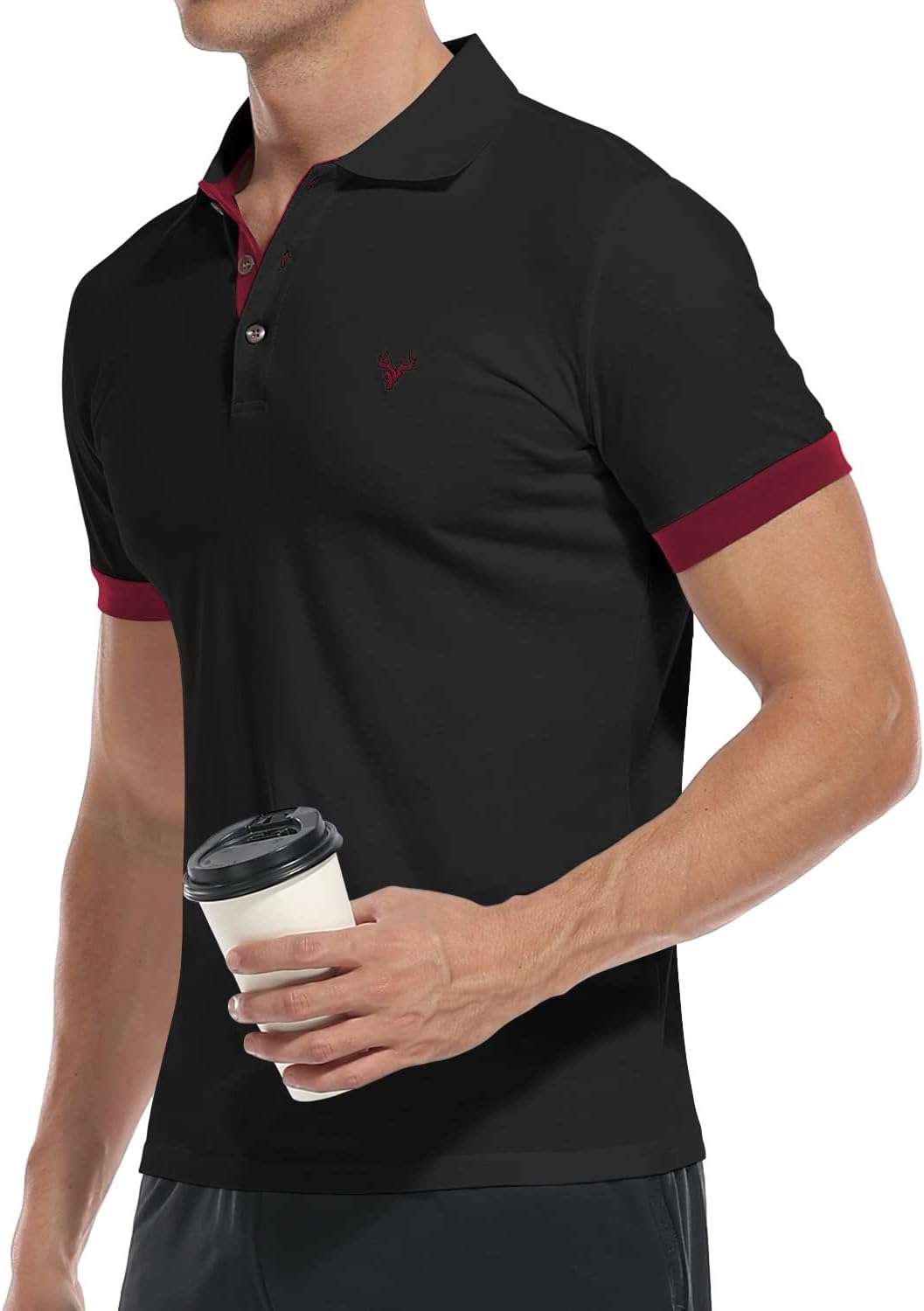 YTD Men’s Classic Polo Shirt Short Sleeve Shirts Lightweight Slim Fit Casual Tops - Image 4