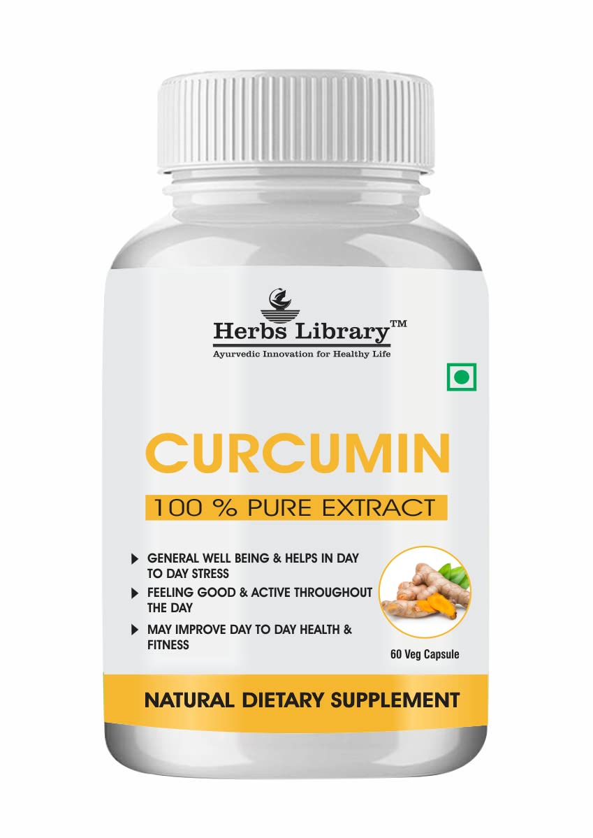 Herbs Library Curcumin Supplements for Joint Health,Immunity,Anti-Inflammatory Pack of 1 of (60 Capsules) (B0B1D5XQK3) Amazon Price History, Amazon Price Tracker